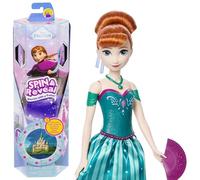 Mattel Disney Frozen - Anna Spin & Reveal, bambola ispirata al film Disney con 11 sorprese incluse tra cui 5 accessori, 5 adesivi e una scena di gioco, giocattolo per bambini, 3+ anni, JBG60