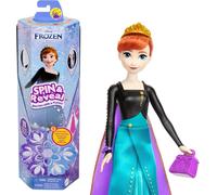Mattel Disney Frozen - Anna Spin & Reveal, Set Con Bambola E 11 Sorprese, HXD27