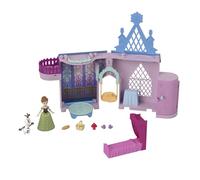 Mattel Disney Frozen - Castello di Anna ad Arendelle, set componibile ispirato al film con mini bambola, personaggio Olaf e 7 accessori inclusi, giocattolo per bambini, 3+ anni, JDP65