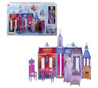 Mattel Disney Frozen - Castello di Arendelle, playset con 4 aree di gioco e bambola Elsa, 15+ mobili e accessori inclusi, ispirato al film Disney Frozen 2, giocattolo per bambini, 3+ anni, HTP22
