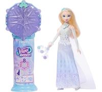 Mattel Disney Frozen - Elsa Jewel Reveal, bambola ispirata al film con 9 accessori di gioco inclusi, 8 sorprese tra cui portagioie a forma di fiocco di neve e anello indossabile, 3+ anni, JJY36