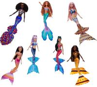 Mattel Disney La Sirenetta - Set Ariel e le sue Sorelle, include 7 bambole sirena, ciascuna con acconciatura particolare e stampa unica sul top e sullacoda, giocattolo per bambini, 3+ anni, HPT16