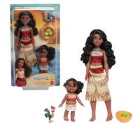 Mattel Disney Vaiana 2 Speelgoed, Zussenset met 2 Modepoppen met Kenmerkende Loo