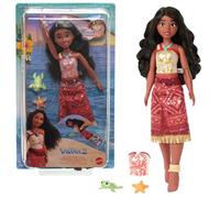 Mattel Disney Oceania 2 Tautai Vaiana Nuotatrice, Giocattoli, Bambola Alla Moda con 2 Accessori, Gambe Mobili e Corpetto Che Cambia Colore, Ispirata Al Film, Jff09
