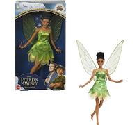 Mattel Disney Peter Pan & Wendy - Bambola Trilli Fatina con le ali ispirata al personaggio del film, look magico con abito verde, corpo snodato, giocattolo per bambini, 3+ anni, HNY37