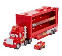Mattel Disney Pixar CARS - Mack Mini Racers Trasportatore, include mini veicolo die-cast di Saetta McQueen, trasporta fino a 18 mini veicoli da corsa, giocattolo per bambini, 4+ anni, GNW34
