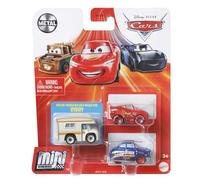 Mattel Disney Pixar Cars Mini Racers, Assortimento da 3 Macchinine, Giocattolo per Bambini 3+ anni, GKG01 (modelli /colori assortiti)