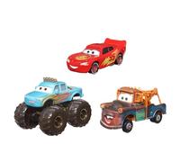 Mattel Disney Pixar Cars Mini Racers, confezione da 3 pezzi di piccole auto gioc