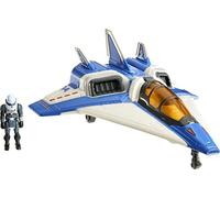 Mattel Disney Pixar Lightyear Hyperspeed Serie Mini Figura d'Azione & Set di Veicolo Giocattolo, Buzz Lightyear & XL-14 Astronave, Veicolo da 14,2 cm