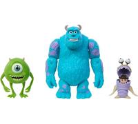 Mattel Disney Pixar Monsters, Inc Storyteller 3 Action Figure Pack, Sulley Mike & Boo Personaggi in Get Boo Home Pack, Giocattoli autentici in scala da 7,6 cm
