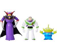 Mattel Disney Pixar Storytellers Story Intergalactic - Confezione da 3 action figure, in scala da 10,2 cm, Buzz Lightyear, Zurg e Alien Posable Toys
