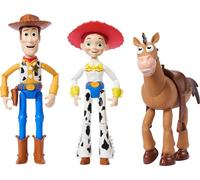 Mattel Disney Pixar Storytellers Toy Story 3-Pack di Woody, Jessie & Bullseye, 10,2 cm autentiche figure snodabili, personaggi chiave da collezione