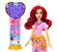 Mattel Bambola Ariel Jewel Reveal, 9 accessori a sorpresa, portagioie cuore, 3+ anni