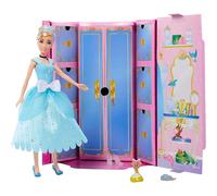 Mattel Disney Princess - Cenerentola, bambola con 12 abiti e accessori a sorpresa, personaggio amico incluso, look ispirato al film Disney, giocattolo per bambini, 3+ anni, JCR96