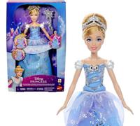 Mattel Disney Princess - Cenerentola Ballo Incantato, bambola ispirata al film con abito che si illumina e bacchetta magica con suoni, giocattolo per bambini, 3+ anni, JBF94