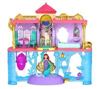 Mattel Disney Princess - Il Castello dei Due Mondi di Ariel, Set componibile Ispirato al Film, Mini Bambola e 1 Amico, 12 Accessori, 6 Aree Gioco e Piscina, Giocattolo per Bambini, 3+ Anni, HLW95