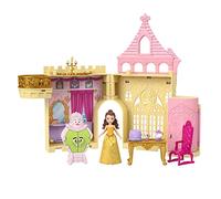 Mattel Disney Princess - Il Castello di Belle, set componibile ispirato al film Disney con una mini bambola e 9 accessori inclusi, giocattolo per bambini, 3+ anni, JDP54, Vaniglia