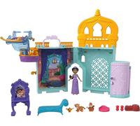 Mattel Disney Princess - Il Castello di Jasmine, set componibile ispirato al film Aladdin, include una mini bambola, 2 personaggi amici e 8 accessori, giocattolo per bambini, 3+ anni, JDP56