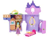 Mattel Disney Princess - La Torre di Rapunzel, set componibile ispirato al film con una mini bambola Rapunzel, 1 personaggio Pascal e 7 accessori inclusi, giocattolo per bambini, 3+ anni, JDP61
