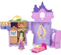 Mattel Disney Princess - La Torre di Rapunzel, set componibile ispirato al film con una mini bambola Rapunzel, 1 personaggio Pascal e 7 accessori inclusi, giocattolo per bambini, 3+ anni, JDP61