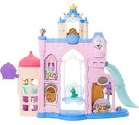 Mattel Disney Princess Palazzo dei cuccioli da oltre 60 cm | 7 aree gioco, 3 animali, mobili e 17 accessori, palazzo dei cuccioli ispirato ai film Disney, JBF96
