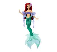 Mattel Disney Princess Ariel Principessa Scintillante, bambola e accessorio con coda e maniche rimovibili e fermaglio floreale per capelli, ispirata al film, JLK25
