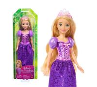 Disney princess - rapunzel bambola snodata, vestita alla moda con capi e accessori scintillanti ispirati al film disney, giocattolo per bambini, 3+ anni, hlw03