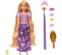 Mattel Disney Princess - Rapunzel Capelli Magici, bambola ispirata al film con capelli che brillano, 7 accessori per lo styling e personaggio Pascal incluso, 3+ anni, JHL46