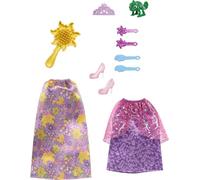 Mattel Disney Princess Rapunzel Moda & Accessori con 3 Mode, 8 Accessori & Figura Pascal con Clip Caratteristica, Ispirato da Tangled