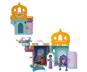 Mattel Disney Princess - Set Componibili Il Castello di Jasmine, playset con mini bambola, 2 amici personaggi e 7 accessori inclusi, ispirato al film Disney, giocattolo per bambini, 3+ anni, HPV04