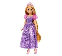 Mattel Disney Princess Style Stories - Bambola di Rapunzel alla moda con abito rimovibile, diadema e orecchini, ispirata alla Disney Tangled