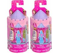 Mattel Disney Princess Tower Surprise Piccole bambole e accessori, impilabile Playset con 4 sorprese e amici di Disney Movies (gli stili possono variare) (Confezione da 2)