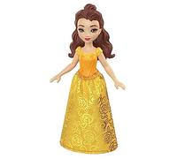 Mattel Disney Princesses, Bambola snodata Belle 9 cm, 3 anni e +, HLW78