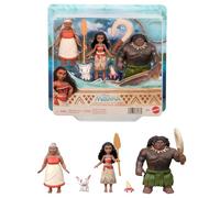 Mattel Disney Oceania - Set 3 Personaggi, Tre Mini Bambole Vaiana, Maui Il Semidio e Nonna Tala con Inclusi Anche Pua Il Maialino, Granchio e 2 Accessori Ispirati al Film, 3+ Anni, JLN21