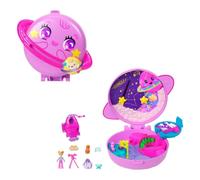 Polly Pocket - Cofanetto Polly Planet, Set Portatile a Forma di Pianeta con Una microbambola, Un Amico Cucciolo e 10 Accessori a Tema Inclusi, Giocattolo per Bambini, 4+ Anni, JCB18