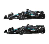 Hot Wheels Premium Formula 1 - Team Mercedes-AMG Petronas F1, 2 macchinine con Pneumatici Reali e Le Coppie di Piloti della Stagione 2025, n.63 George Russell e n.12 Kimi Antonelli, 14+ Anni, JMM93