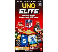 Mattel Games Gioco di carte UNO Elite NFL, edizione Core 2024 con licenza ufficiale con 4 carte foil da collezione con giocatori di squadra