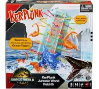 Mattel Games Kerplunk Jurassic World Rebirth Gioco per bambini e famiglie con personaggi della Torre dell'Oceano e Spinosaurus Ispirato al film