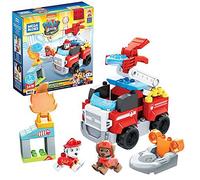 Mattel Games, Mega Bloks PAW Patrol Marshall's City Fire Rescue, 33 Mini Building Blocks, Marshall and Zuma Figures, Building Toys for Toddlers, Ages 3+, GYJ01