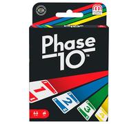 Mattel Games - Phase 10, gioco di carte in stile ramino con carte Obiettivo di fase e colpi di scena, per famiglie e amici, 2-6 giocatori, giocattolo per bambini, 7+ anni, FFY05