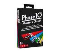 Mattel Games - Phase 10 Masters Classic, gioco di carte in stile ramino con 60 carte Obiettivo di fase e colpi di scena, per famiglie e amici, 2-6 giocatori, giocattolo per bambini, 7+ anni, JFD07