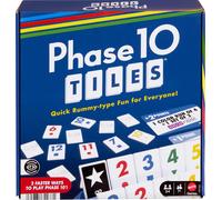 Mattel Games Phase 10 Tiles Game, Quick Family Rummy-Type Play with 32 Cards Fea