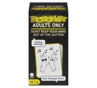 Mattel Games Pictionary Adults Only, gioco da tavolo, per adulti e serate di gioco, gioco di disegno e carte di tracce, tavole, pennarelli e clessidra, versione spagnola, JCM29