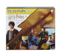 Mattel Games, Pictionary Air Harry Potter - Gioco per disegnare in aria con la penna a forma di bacchetta magica, 112 carte double-face con parole da indovinare, 8+ anni, Versione Italiana, HDC63