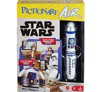 Mattel Games PICTIONARY AIR STAR WARS Family Drawing Game, Lightpen, 112 carte indizi bifacciali, supporto per telefono vivavoce, regalo per 8 anni in su