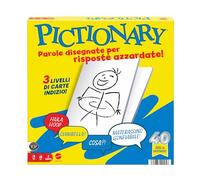 Mattel Games Pictionary Gioco da Tavolo, 8+ anni, 2 Squadre | Iconico gioco da tavola disegna e indovina, 3 livelli di indizi, bambini, ragazzi, gruppi e famiglie, in italiano, JDY01
