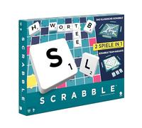 Mattel Games Scrabble 2 in 1, Versione: Tedesco, HWD45 | Due modalità di gioco: classico e insieme, 56 carte bersaglio per imparare le basi dello scarabeo, dai 8 anni in su, HWD45