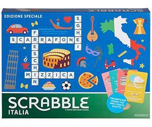 Mattel Games - Scrabble Italia - Edizione Speciale Gioco di Parole Crociate, anche in Dialetto, per Tutta la Famiglia, GGN24