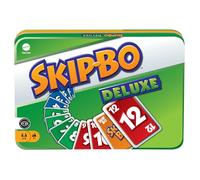 Mattel Games Skip-Bo Deluxe, Versione Speciale del Famoso Gioco di Carte Numerate in Sequenza con Confezione in Metallo da Collezione, Giocattolo per Bambini, 7+ anni, L3671