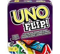 Mattel Games Uno Flip, L'elettrizzante variante del mitico gioco di carte per tutta la famiglia in una scatola in metallo, 112 carte fronte/retro e carte speciali FLIP, giocattolo 7+ anni, GDG37